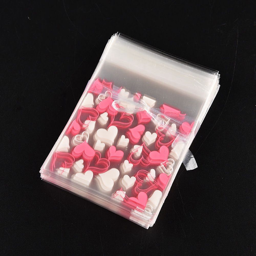 Bộ 100 túi đựng kẹo bánh cupcake quà tặng mini bằng nhựa dành cho đám cưới