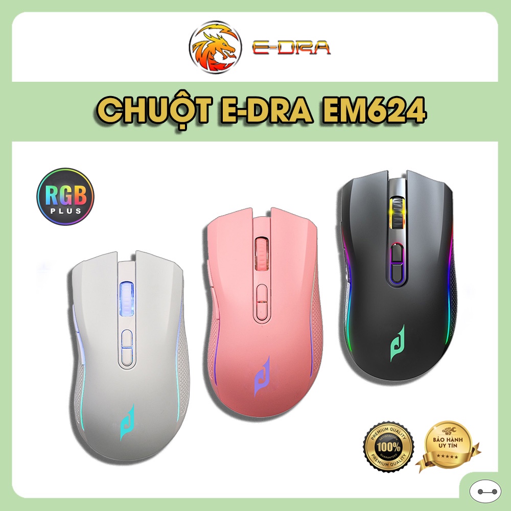 [Mã SKAMSALE03 giảm 10% đơn 200k] CHUỘT MÀY TÍNH GAMING E-DRA EM624 LED RGB