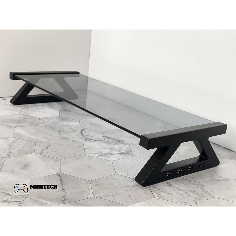 Kệ Nâng Màn Hình USB Đế Tam Gíac pc, máy tính, laptop kèm 4 hub usb cao cấp