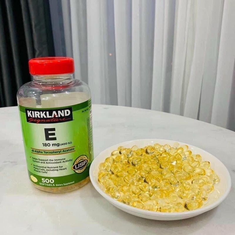Vitamin E Kirkland  400ui - Vitamin E Mỹ 500 viên hỗ trợ làm đẹp da