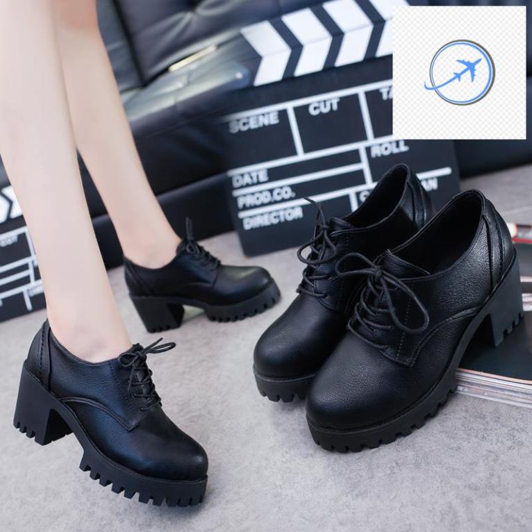 Giày oxford cao gót 7cm loại 1 chất da siêu đẹp -5950 kèm ảnh tự chụp không chỉnh sửa