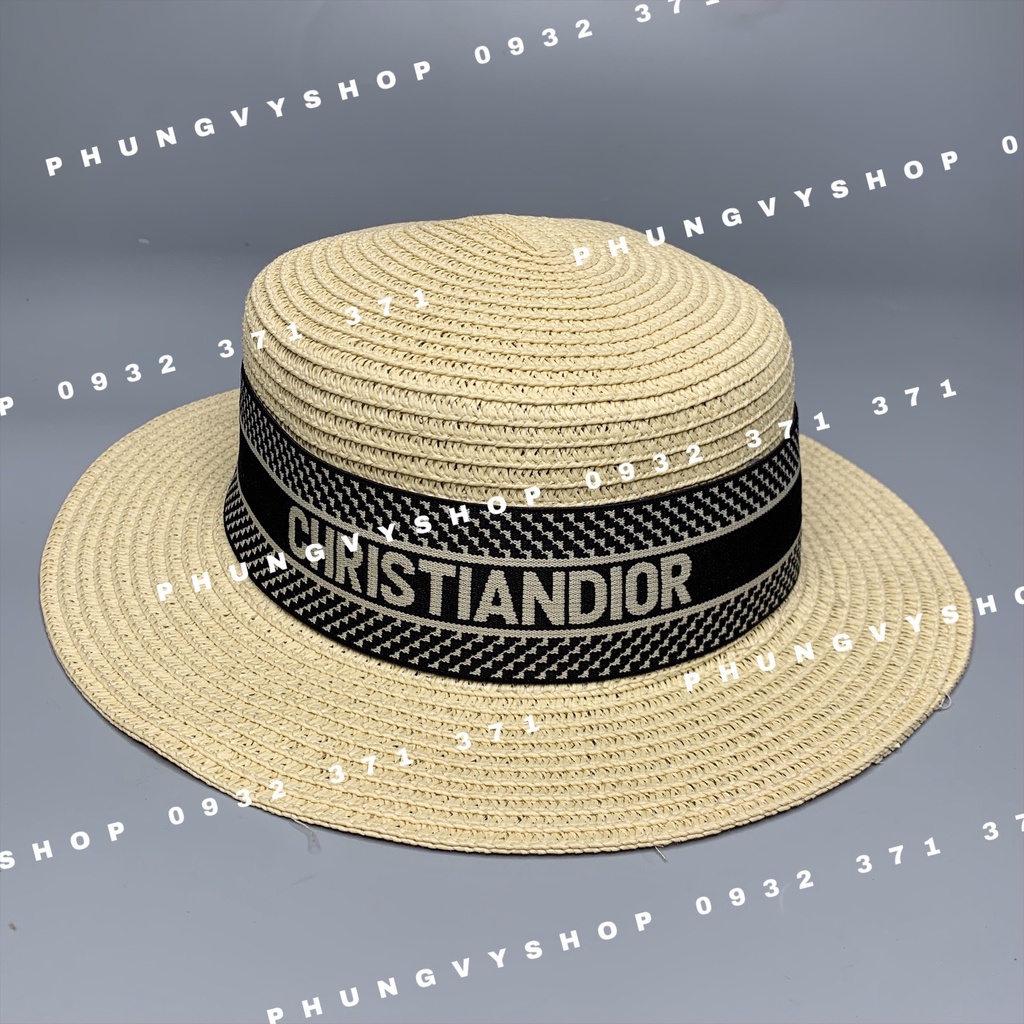 ( Dây đai dệt XỊN ) Mũ cói VÀNH NHỎ VIỀN CHRIS nón đi biển che nắng