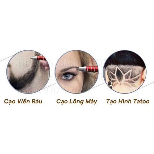 Bút cạo tatoo viền râu lông mày kèm hộp 10 lưỡi