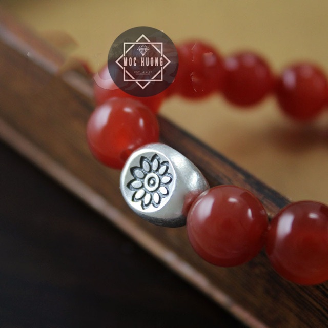 [Bạc 925] Charm bạc in hoa - MH315