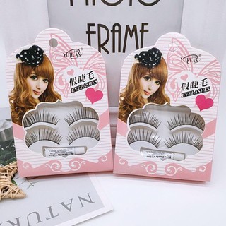 ✅Hộp 3 đôi lông mi chồn búp bê (kèm keo)