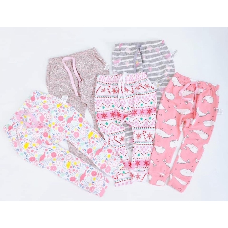 Set 5 quần cotton dài bé gái