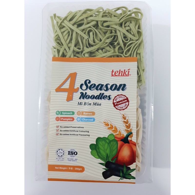TEHKI Mì 4 Mùa 250g (Bina, Ramen, Bí đỏ, Than tre)