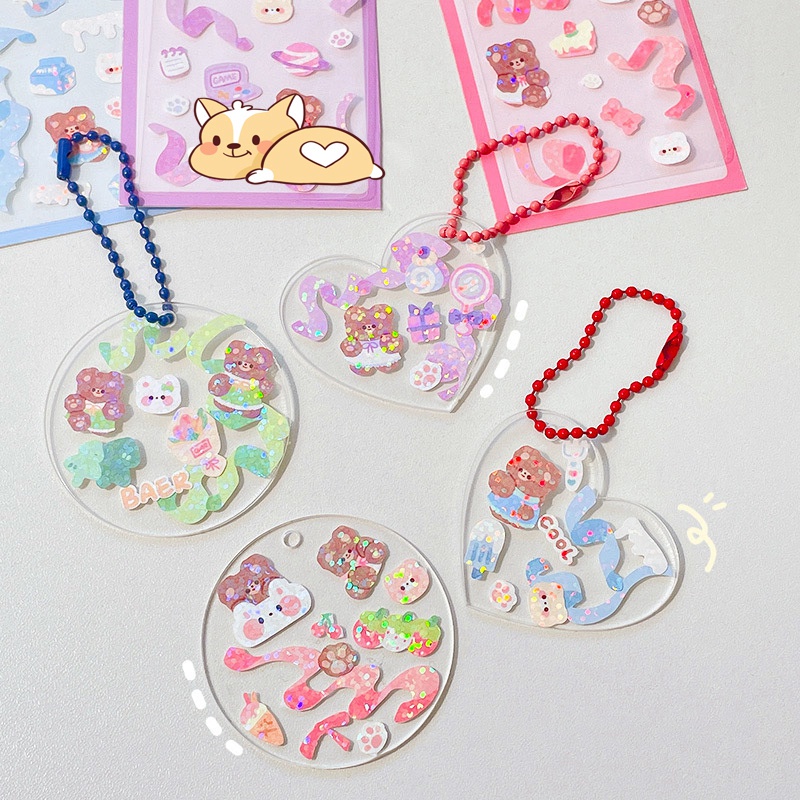 Sticker không thấm nước Những nhãn dán hoạt hình dễ thương Sổ CÁI Vật chất Dán nhãn