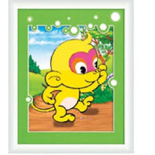 Tranh đính đá 12 con giáp con khỉ,df2381,30x36cm,chưa đính