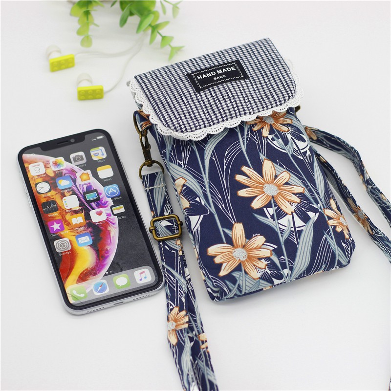 Túi Vải Đeo Chéo Mini Đựng Điện Thoại 20-22cm Phong Cách Thời Trang Mới 2023