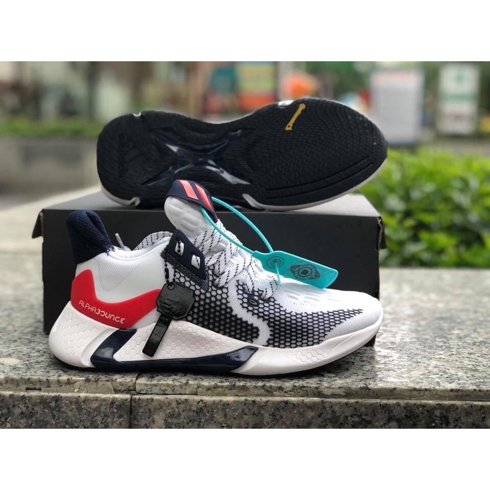Giày Nam Adidas Alphabounce instinct 2020 Full box, bill - Trắng Đỏ
