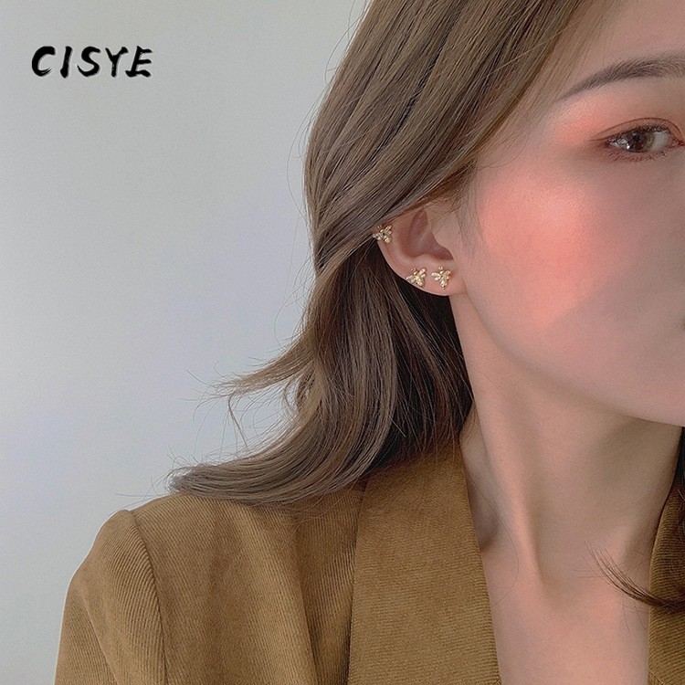 Đôi Khuyên Tai Hình Chú Ong Đính Đá Dễ Thương Cho Nữ