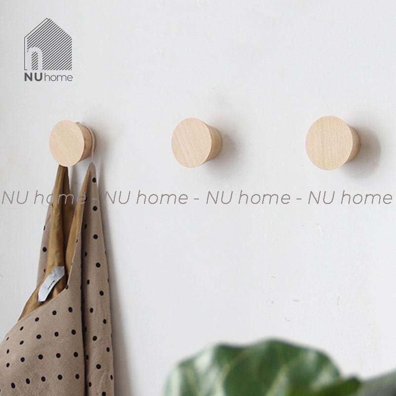 nuhome.vn | Móc gỗ treo đồ đơn giản hình nón phong cách tối giản trang trí mảng tường độc đáo
