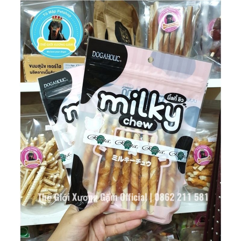 [HSD2023] XƯƠNG GẶM VỊ SỮA CHO CHÓ MILKY CHEW DOGAHOLIC