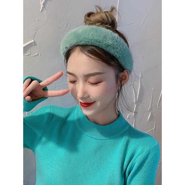 Băng đô phối lông thời trang dành cho nữ