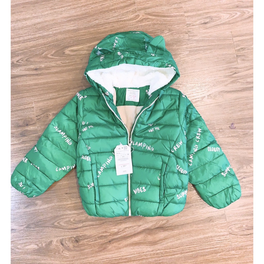 Áo phao ZARZ nót lông cừu cho bé gái hàng xuất dư