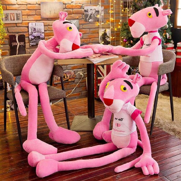 Gấu Bông Đồ Chơi Cho Bé Báo Hồng Pink Panther đủ size vải nhung cao cấp 100% Bông Gòn