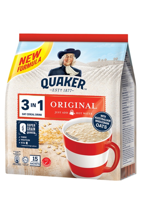 Thức uống yến mạch Quaker 3in1 Vị truyền thống Gói 420g
