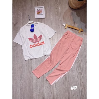 Bộ thể thao hồng cotton (ảnh thật)