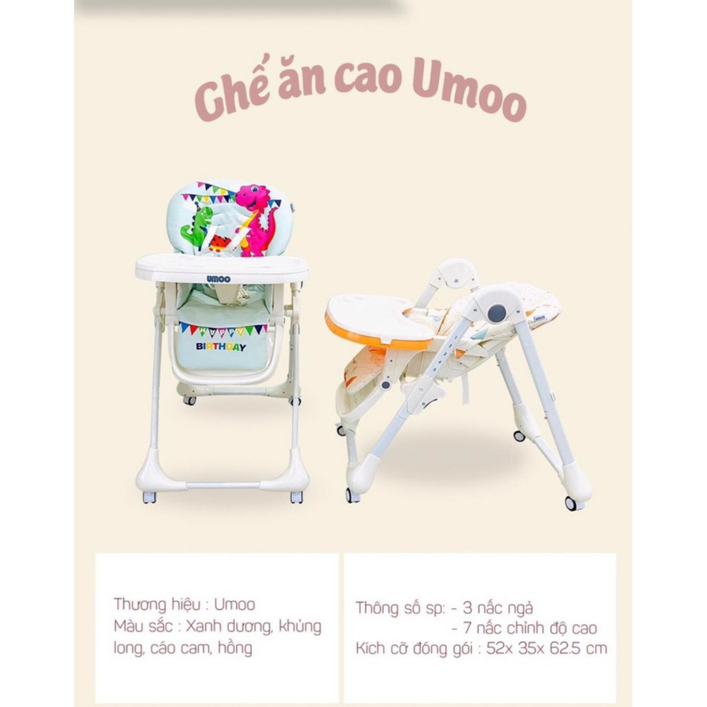 Ghế ăn dặm cao cấp UMOO phiên bản cao cấp