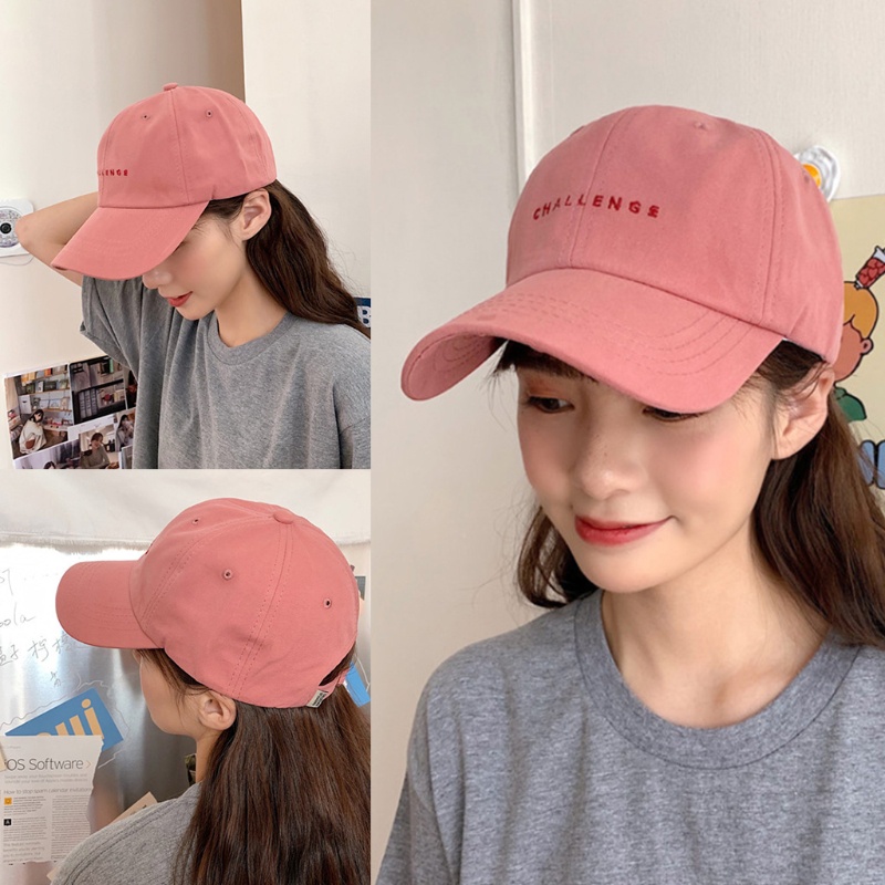 Mũ Lưỡi Trai Màu Sắc Đơn Giản Thêu Chữ Phong Cách Hiphop Cá Tính