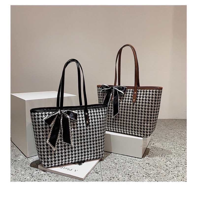 Túi Xách Tote Công Sở Nữ, Túi Đeo Vai Kèm Khăn Lụa