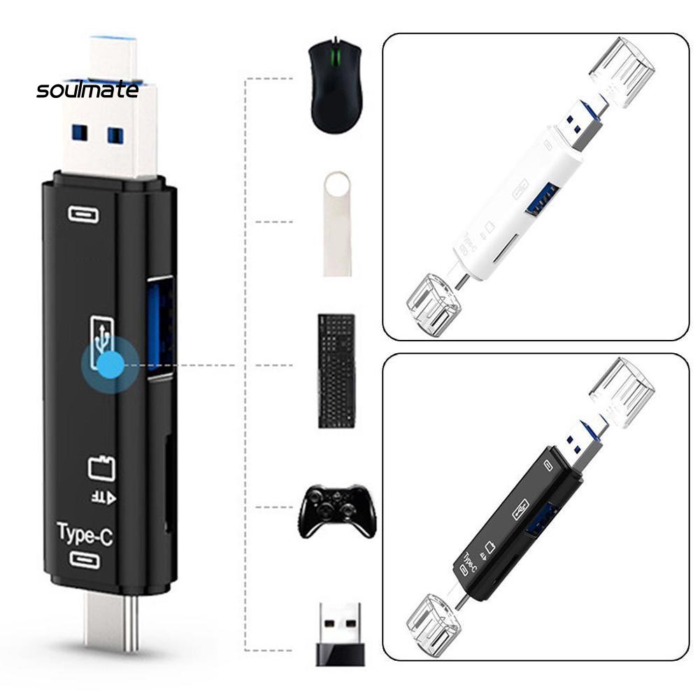 Đầu Đọc Thẻ Nhớ 5 Trong 1 Usb 3.0 Type-C Micro Usb | BigBuy360 - bigbuy360.vn