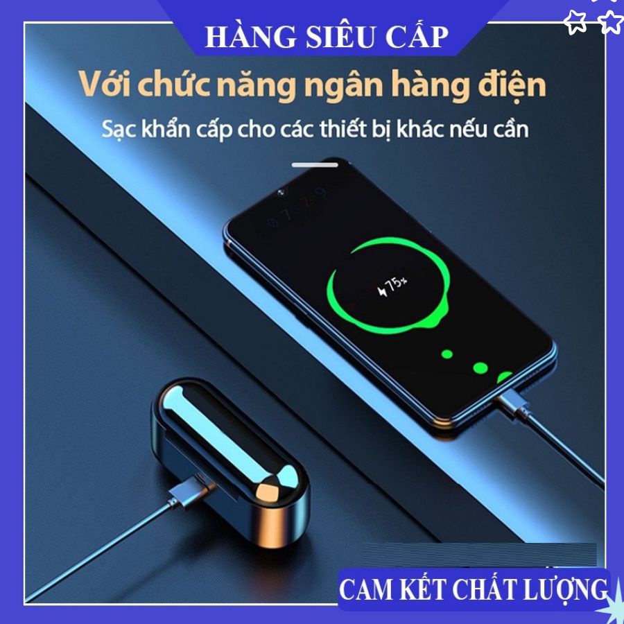 Tai Nghe Bluetooth F9  Không Dây TWS Cảm Ứng Chạm Khử Tiếng Ồn Dùng Chơi Game, Nghe Nhạc -F9 - Nhuvubfbll5684