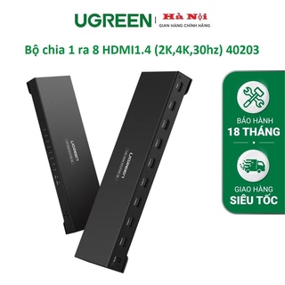 Bộ chia HDMI 1 ra 2, 1 ra 4, 1 ra 8 hỗ trợ Full HD Ugreen 40201, 40402, 40403 - Hàng Chính Hãng