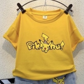 Áo thun bé trai Con Xinh cotton PIKACHU,áo thun trẻ em từ 5 đến 14 tuổi