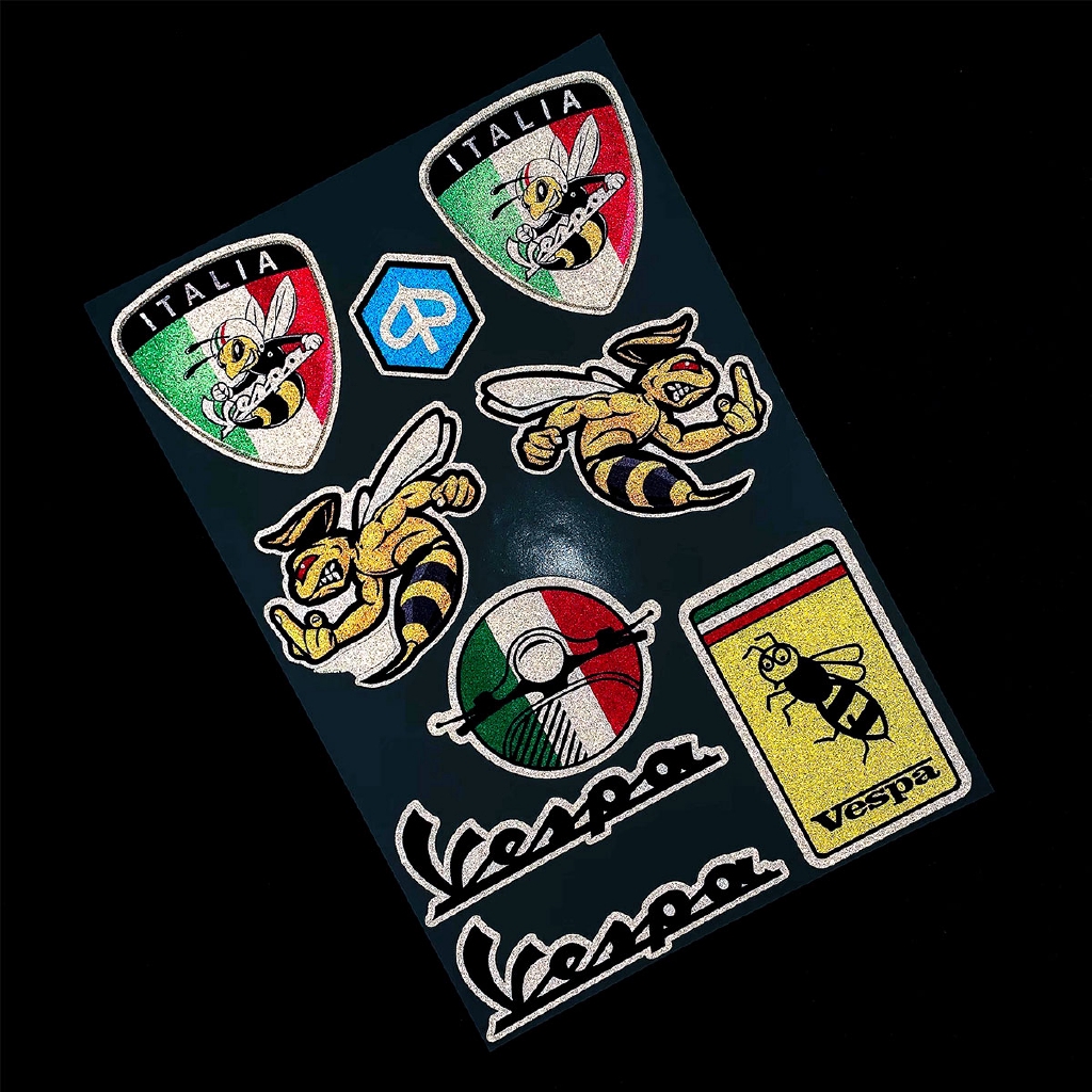 Miếng Dán Phản Quang Cho Piaggio Vespa Gts Gtv Lx Lxv Lt Px Primavera 50 125 150 200 250 300 300ie Agv Vinyl
