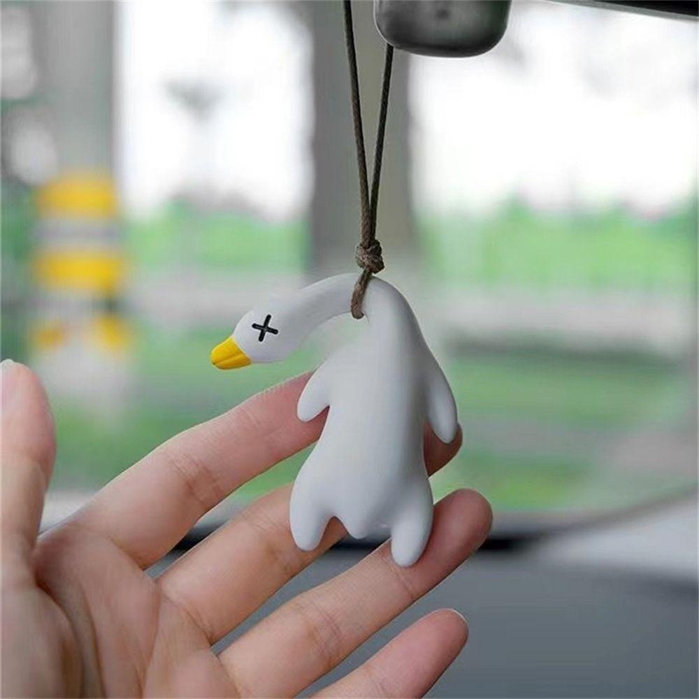 Dây Treo Trang Trí Gương Chiếu Hậu Xe Hơi Hình Chú Vịt Dễ Thương REBUY1