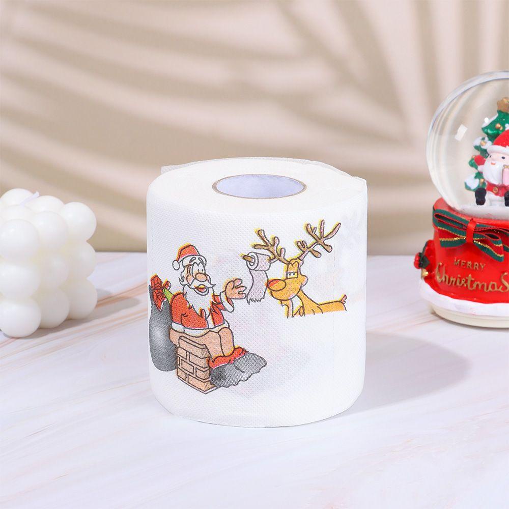 Cuộn Giấy Vệ Sinh In Họa Tiết Giáng Sinh / Năm Mới Dùng Trang Trí Nhà Cửa