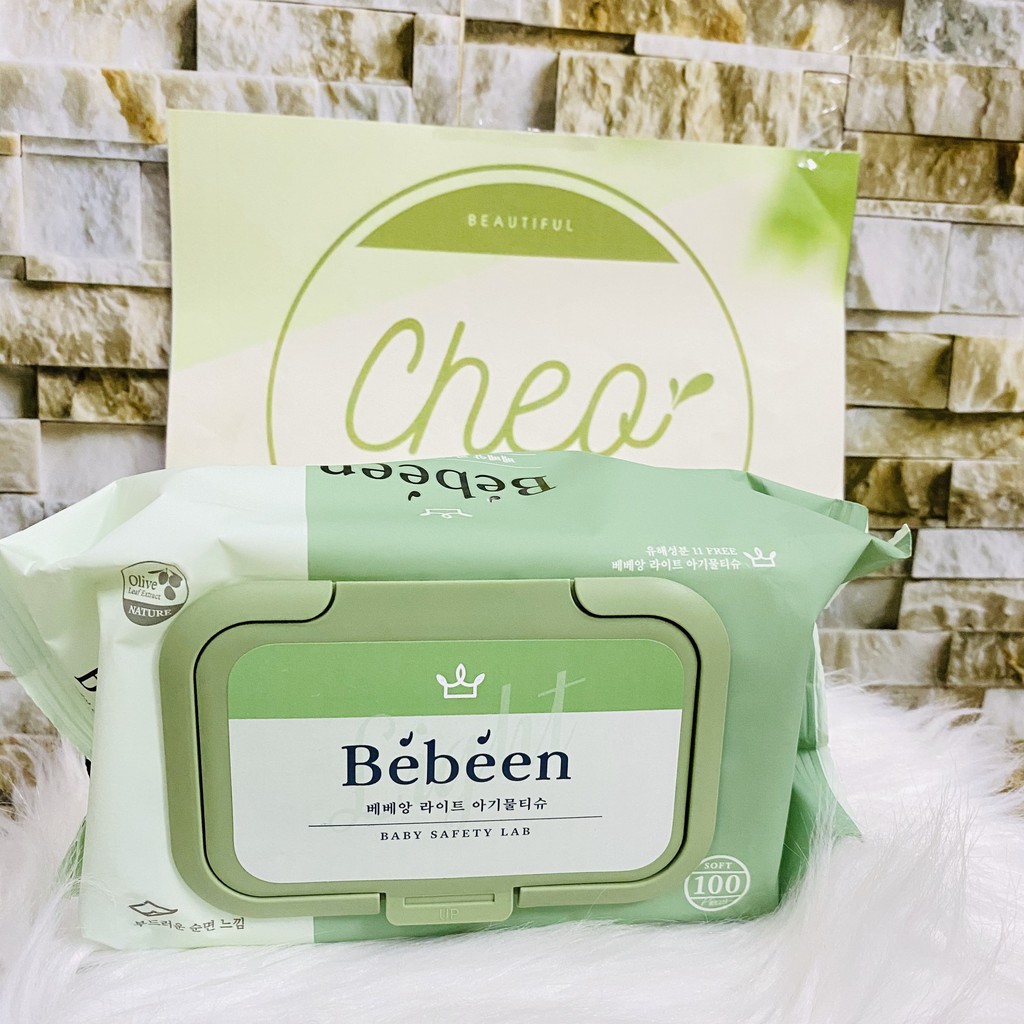 Khăn ướt Bebeen Hàn Quốc 100 tờ không mùi