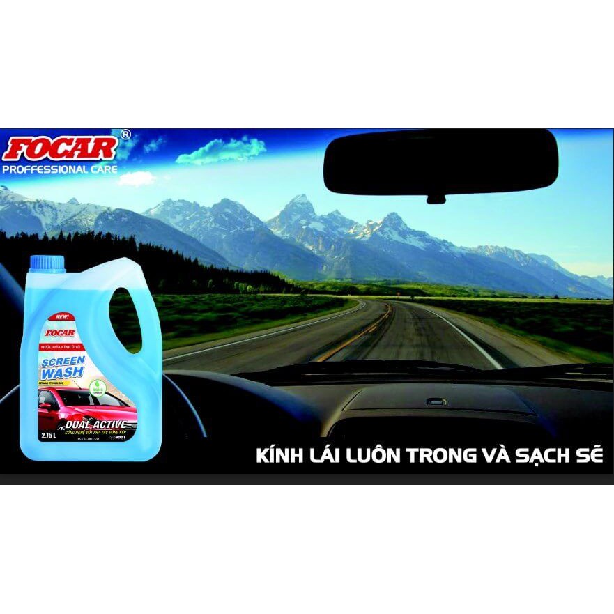 Nước rửa kính Ôtô Công Nghệ Đức Focar Screen Wash 2.75lít