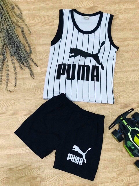 Bộ ba lỗ bé trai thể thao Puma - bộ sát nách bé trai đồ bộ trẻ em