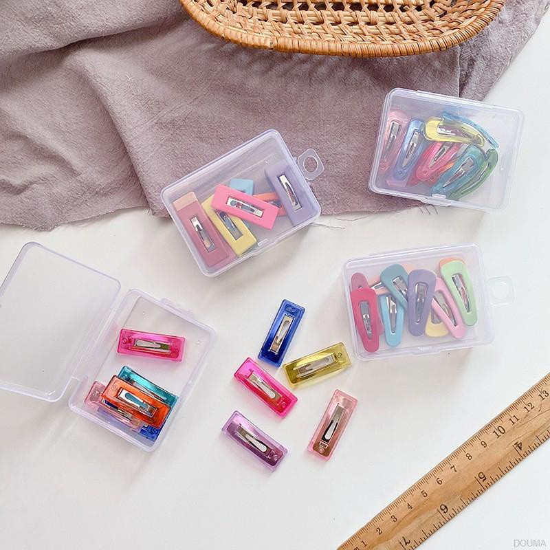 Set 10 kẹp tóc hình trái cây/ đường sợi nhiều màu dễ thương cho bé