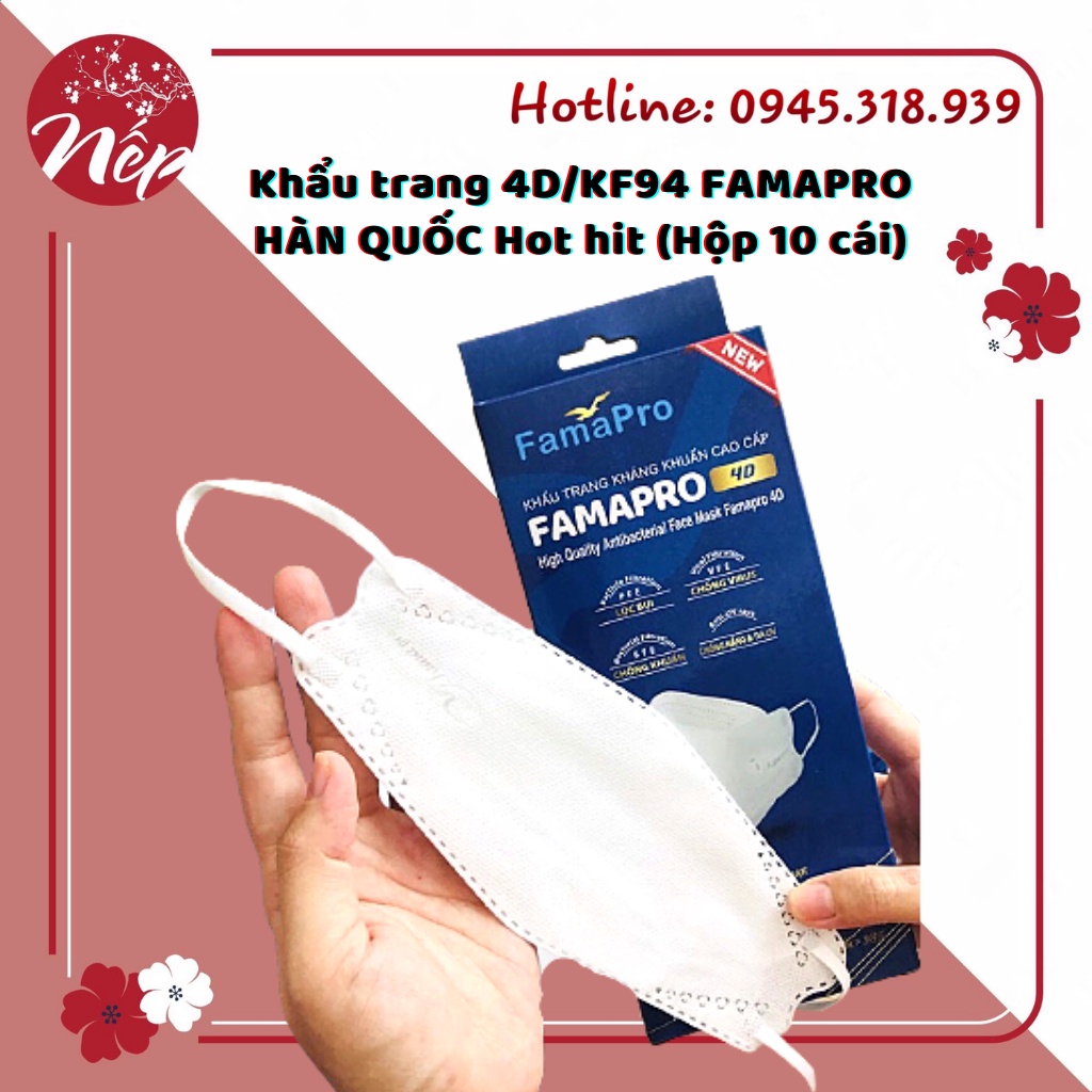 Khẩu trang 4D/KF94 FAMAPRO HÀN QUỐC Hot hit (Hộp 10 cái)