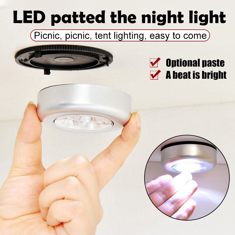 Touch Lamp Hand-Pressing Light Car Small Night Lamp Bedside Lamp Paste Wardrobe Reading Light