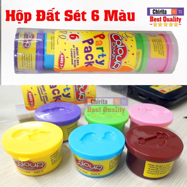Đất Nặn 6 Màu Vui Nhộn Cho Bé - Đất Sét Colour Dough - Chirita