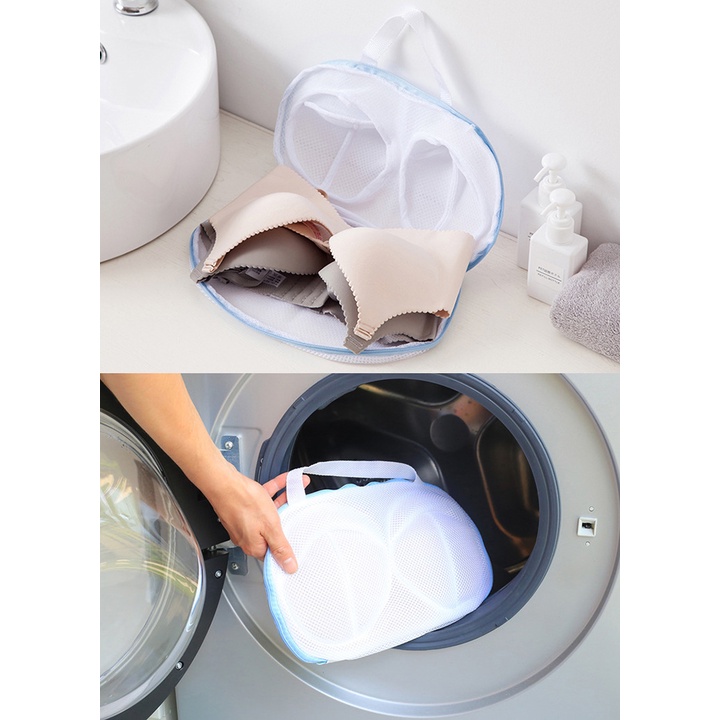 Túi Giặt Đồ Lót Dày Dặn Có Khóa Kéo Chống Biến Dạng Tiện Dụng