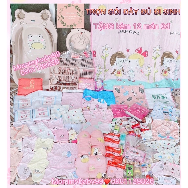 Combo sơ sinh cao cấp đầy đủ cho mẹ & bé