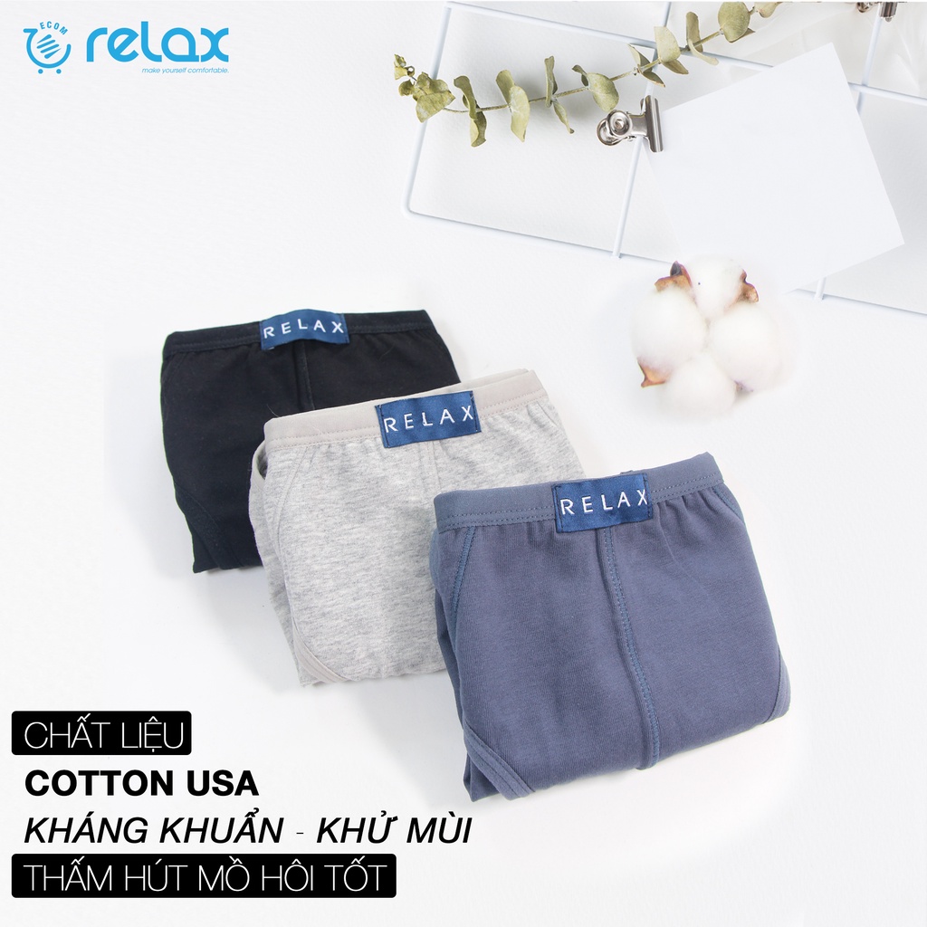 Combo 6 Quần Lót Nam Relax RL003 Dạng Brief-Cotton Kháng Khuẩn-Thun Lưng Siêu Bền