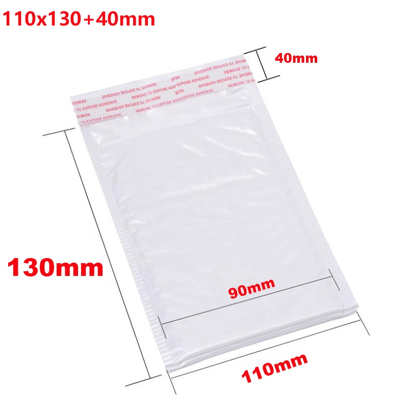 Set 10 túi bao bì phim bong bóng chống sốc màu trắng tiện dụng chất lượng cao