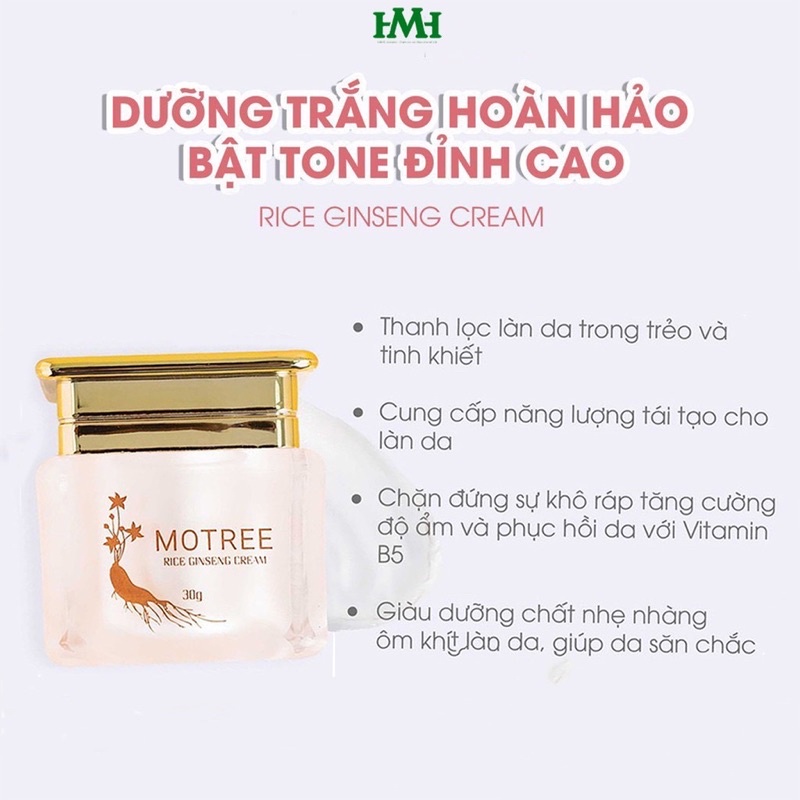 Cấy trắng men gạo hồng sâm núi Motree [CHÍNH HÃNG] kích trắng Maho group 30g