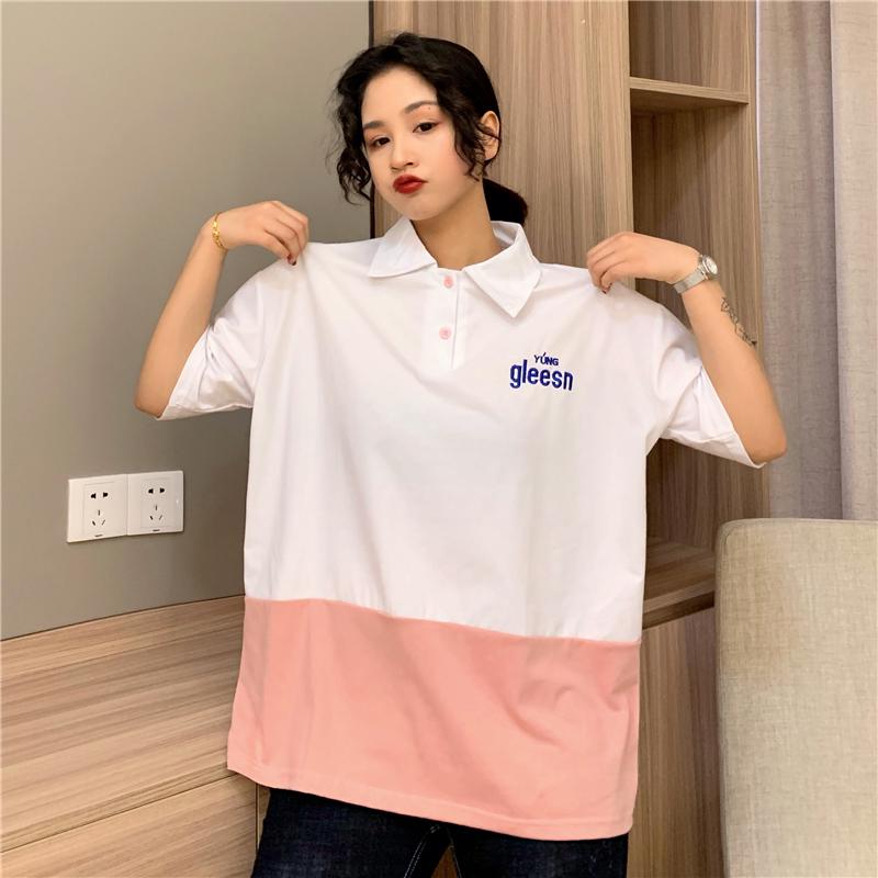 Áo thun polo ngắn tay thiết kế đơn giản dành cho bạn nữ