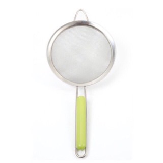 Rây Lọc Viền Inox Cán Xanh, Rây Bột, Cháo,Thức Ăn, Trái Cây Cho Bé Ăn Dặm