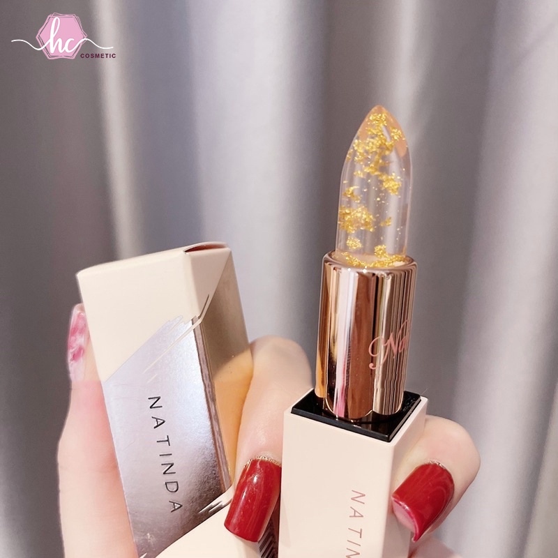 Son ma thuật Natinda Magic Tattoo Gold Lip Stick vàng 24K dưỡng lên màu hồng tự nhiên - Hương Chất Cosmetic