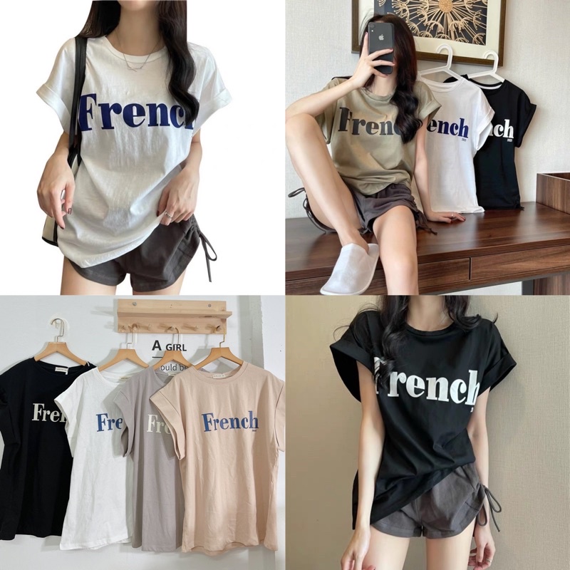 [Ảnh thật/Video ÁO THUN BA LỖ IN CHỮ FRENCH FORM RỘNG UNIXEX CÁ TÍNH Áo tanktop cá tính hàng Quảng Châu