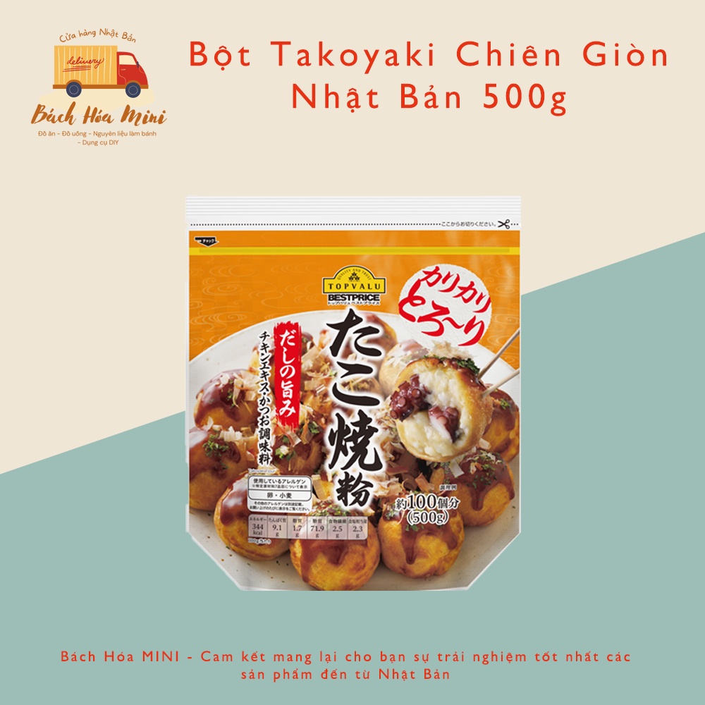 Bột Làm Bánh Takoyaki Chiên Giòn Topvalu 500g - Bách Hóa Mini